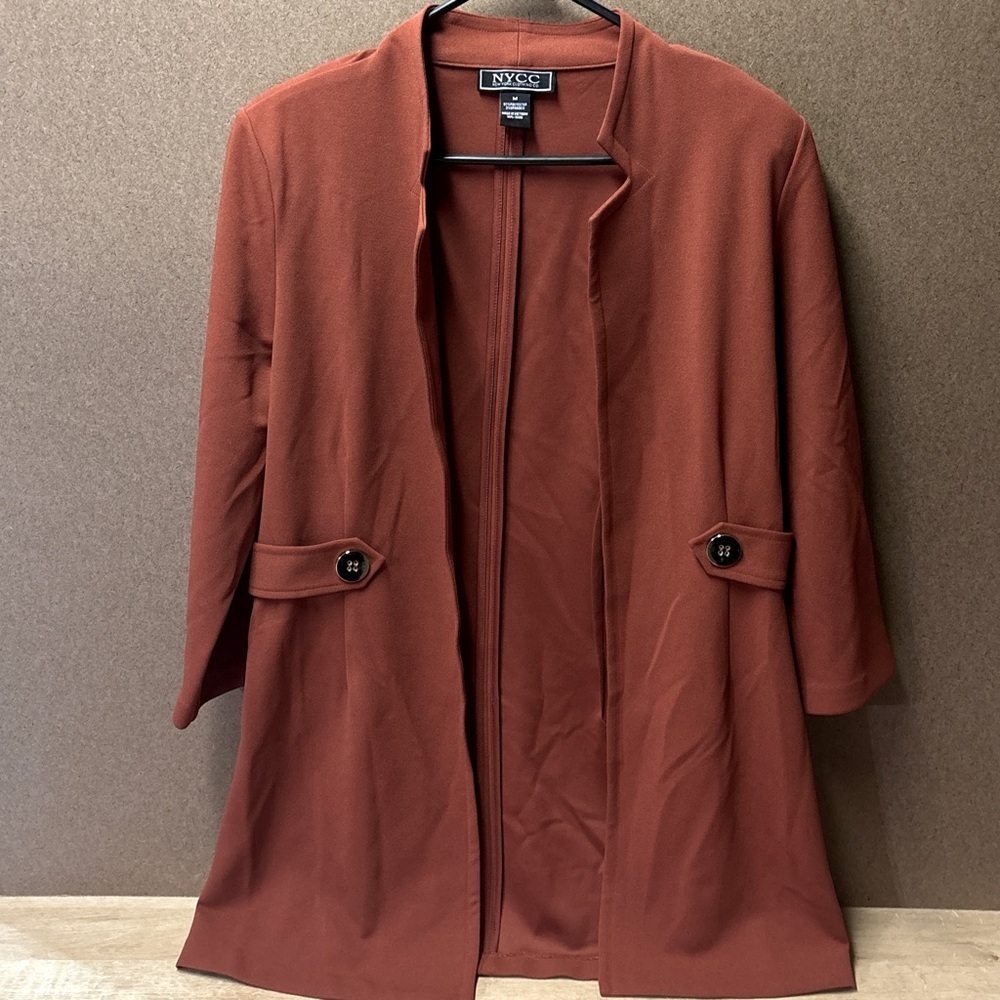 NYCC Rust Open-Front Jacket | Size M - Picture 2 of 4